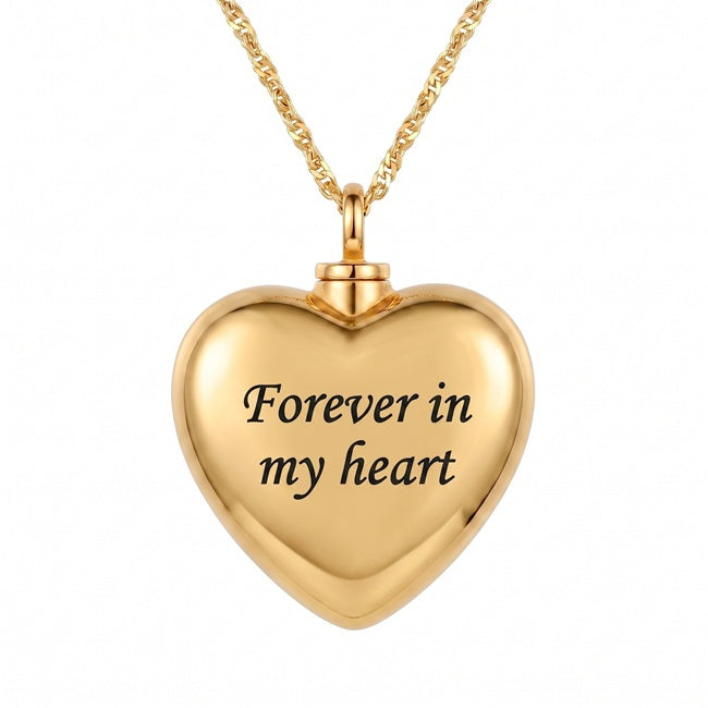 Radiant Heart Cremation Pendant - Sterling Silver