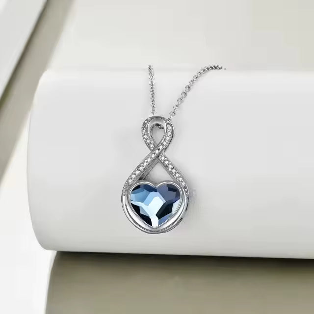 Infinite Memories Crystal Necklace - Sterling Silver