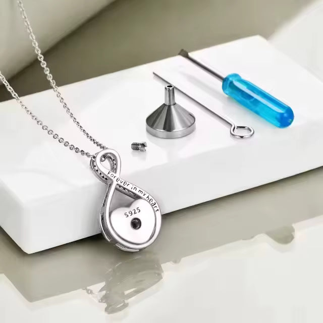 Infinite Memories Crystal Necklace - Sterling Silver
