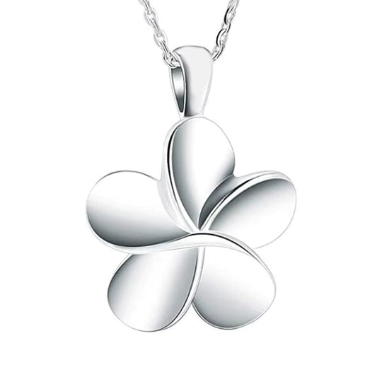 Sterling silver cremation pendant with polished finish