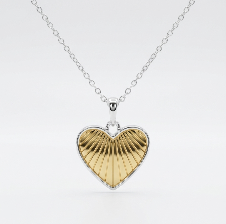 Cremation necklace for ashes — gold and silver heart pendant memorial jewelry sympathy gift for women
