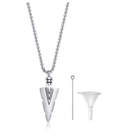 Guardian Arrow Cremation Necklace