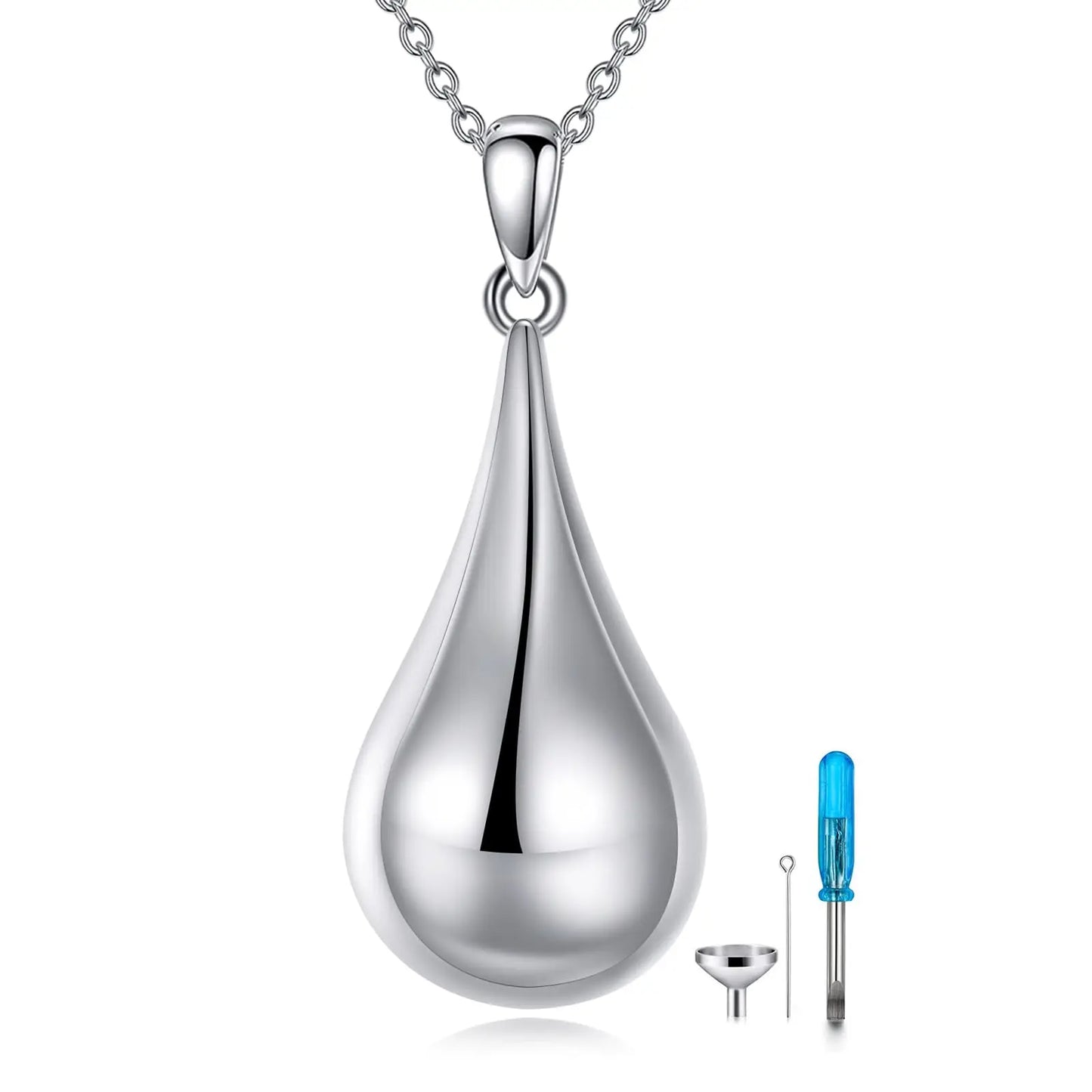 Divine Memory Drop  Necklace - Sterling Silver
