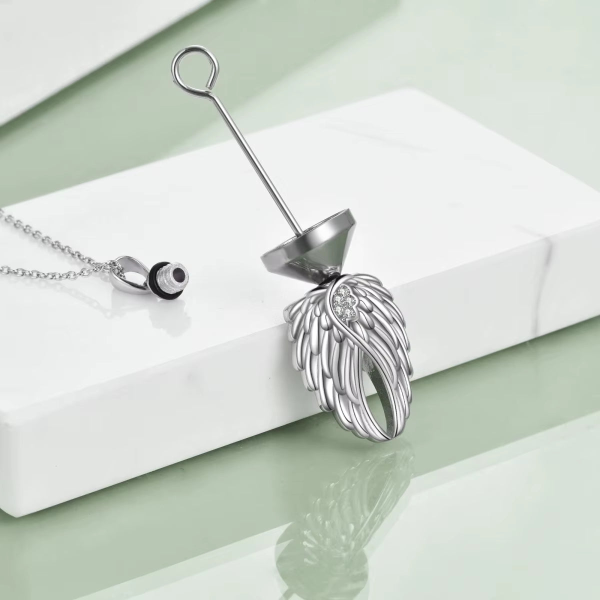 Guardian Angel Ash Necklace - Sterling Silver