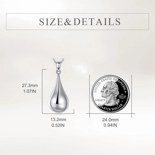 Divine Memory Drop  Necklace - Sterling Silver