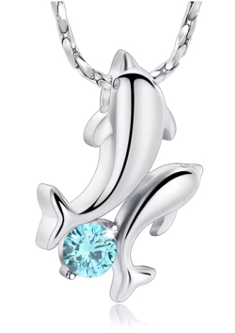 Aqua Soul Dolphin Ash Pendant