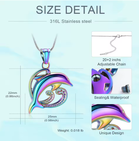 Eternal Wave Dolphin Necklace