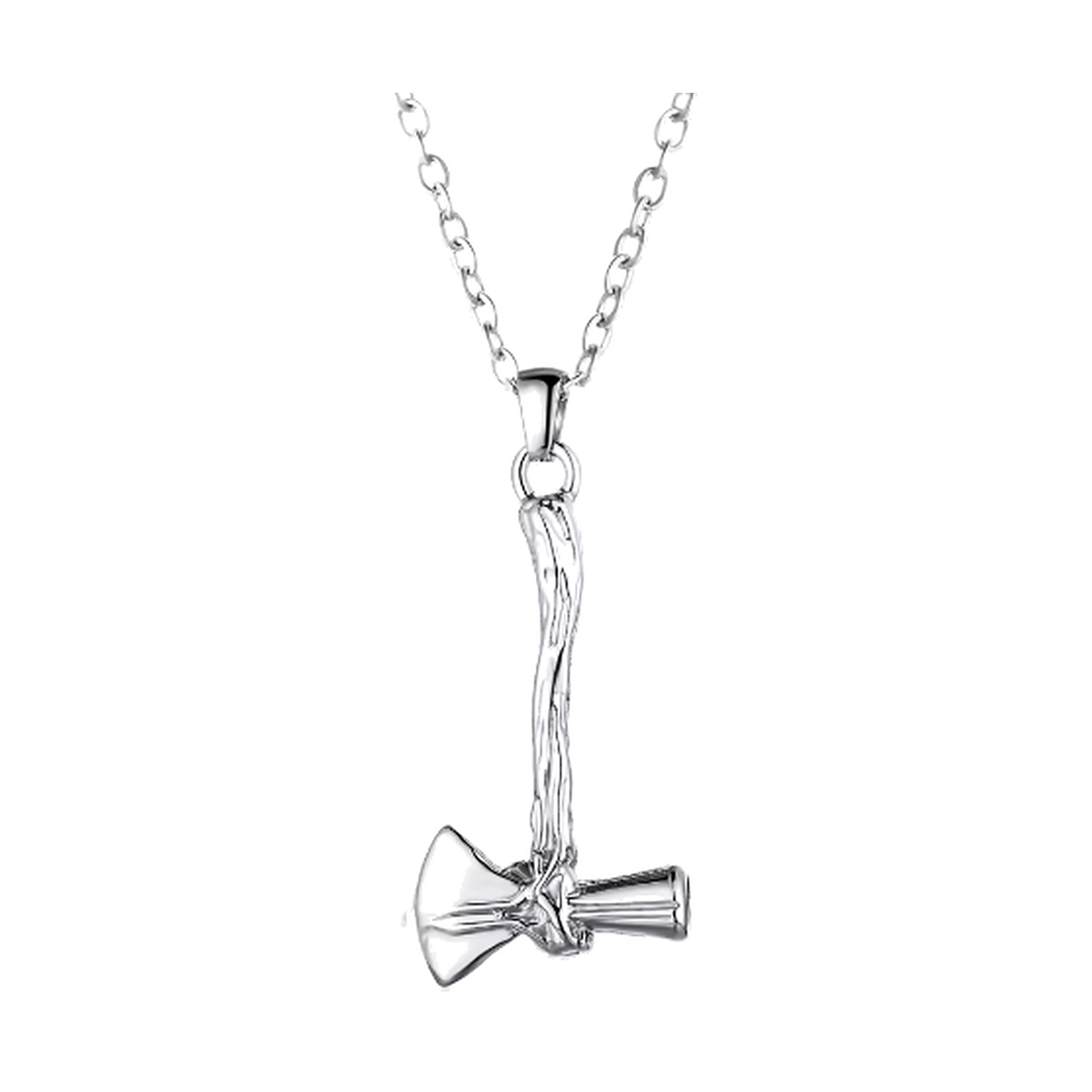 Stainless steel Viking axe urn pendant on a cable chain
